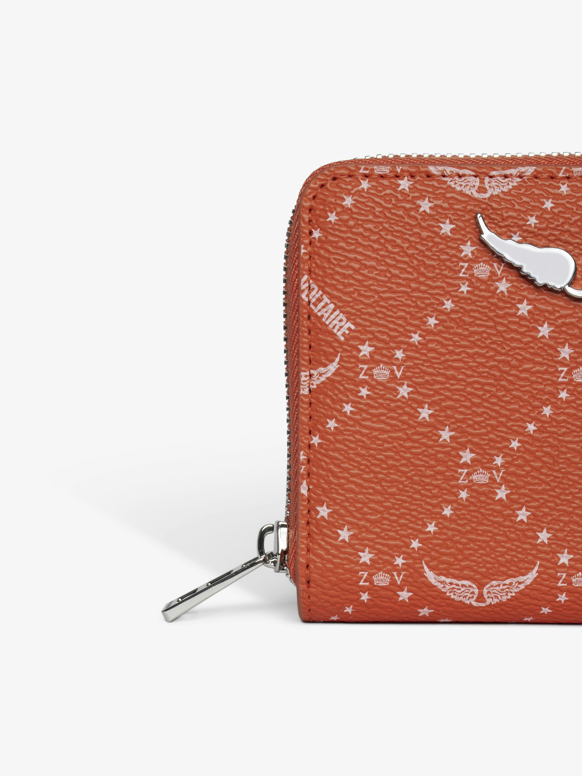 Mini ZV Monogram Wallet - Monogram canvas wallet, wing signature.